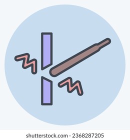 Icon Welding. related to Welder Equipment symbol. color mate style. simple design editable. simple illustration