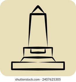 Icon Wellington Monument. related to Ireland symbol. hand drawn style. simple design editable. simple illustration