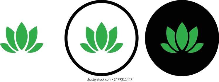 Icono Wellness contorno negro para diseño de Sitio web 
y App móviles en modo oscuro 
Ilustración vectorial sobre fondo blanco