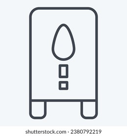 Icon Wet Floor Sign. related to Cleaning symbol. line style. simple design editable. simple illustration