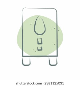 Icon Wet Floor Sign. related to Cleaning symbol. Color Spot Style. simple design editable. simple illustration