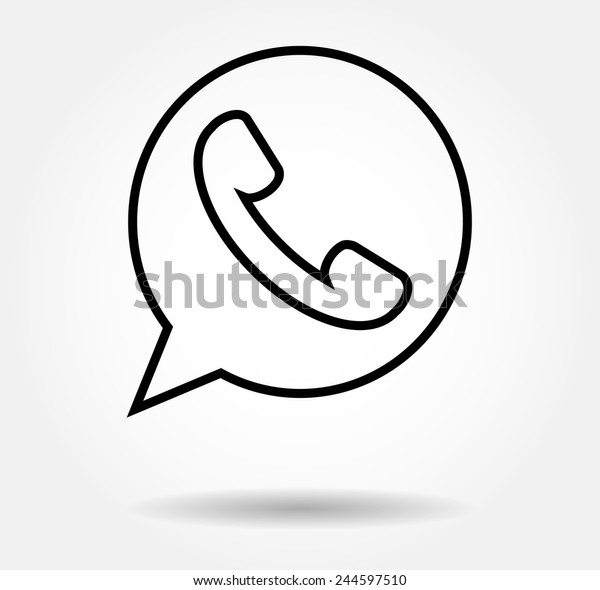 Icon Whatsapp Button Whats App Logo Stockvector Rechtenvrij 244597510