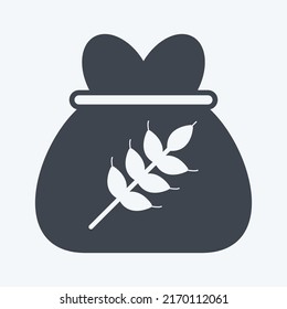 Icon Wheat Bag. suitable for Community symbol. glyph style. simple design editable. design template vector. simple symbol illustration