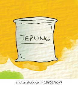 Icon Wheat Flour Vector Infographic Bakpia