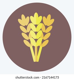 Icon Wheat. suitable for Garden symbol. flat style. simple design editable. design template vector. simple symbol illustration
