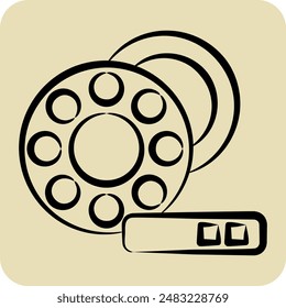 Icon Wheel Bearings. related to Car Maintenance symbol. hand drawn style. simple illustration