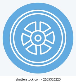 Icon Wheel - Blue Eyes Style - Simple illustration, Good for Prints , Announcements, Etc