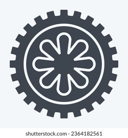 Icon Wheel. related to Car ,Automotive symbol. glyph style. simple design editable. simple illustration