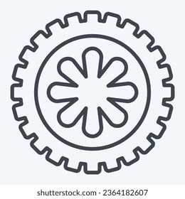 Icon Wheel. related to Car ,Automotive symbol. line style. simple design editable. simple illustration