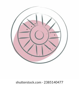 Icon Wheel. related to Celtic symbol. Color Spot Style. simple design editable. simple illustration
