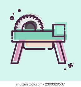 Icon Wheel Saw 2. related to Carpentry symbol. MBE style. simple design editable. simple illustration