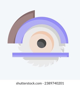 Icon Wheel Saw. related to Carpentry symbol. flat style. simple design editable. simple illustration