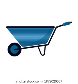 Icon wheelbarrow for gardening and other works. Gardening concept