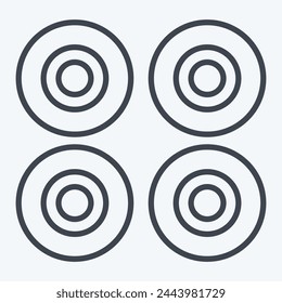 Icon Wheels. related to Skating symbol. line style. simple design illustration