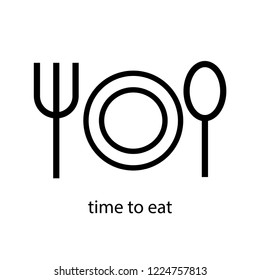 icon when eating a spoon with a plate
