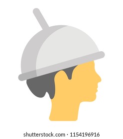 
An icon where human avatar having an electric massager on the head 
