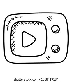 
An icon which is representing the play button of a music player.
