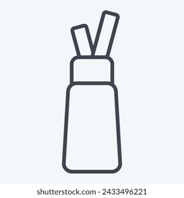 Icon Whipped Cream. related to Milk and Drink symbol. line style. simple design editable. simple illustration