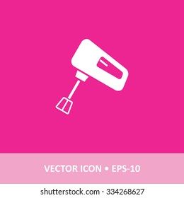 Icon of Whisk on Magenta Color Background. Eps-10.