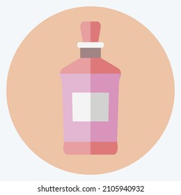 Icon Whiskey - Flat Style - Simple illustration, Good for Prints , Announcements, Etc