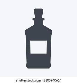 Icon Whiskey - Glyph Style - Simple illustration, Good for Prints , Announcements, Etc