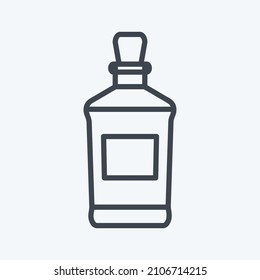 Icon Whiskey - Line Style - Simple illustration, Good for Prints , Announcements, Etc