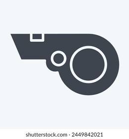 Icon Whistle. related to Football symbol. glyph style. simple design illustration