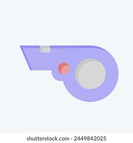 Icon Whistle. related to Football symbol. flat style. simple design illustration