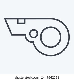 Icon Whistle. related to Football symbol. line style. simple design illustration