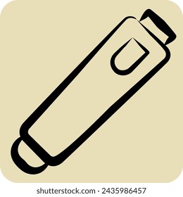 Icon Whistle. related to Hockey Sports symbol. hand drawn style. simple design editable