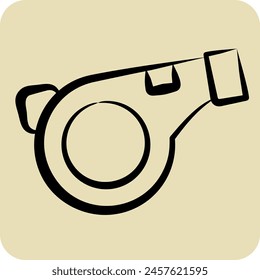 Icon Whistle. related to Security symbol. hand drawn style. simple design illustration