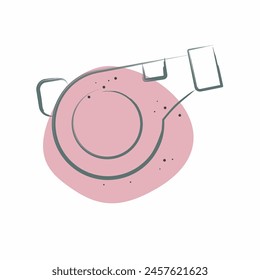Icon Whistle. related to Security symbol. Color Spot Style. simple design illustration