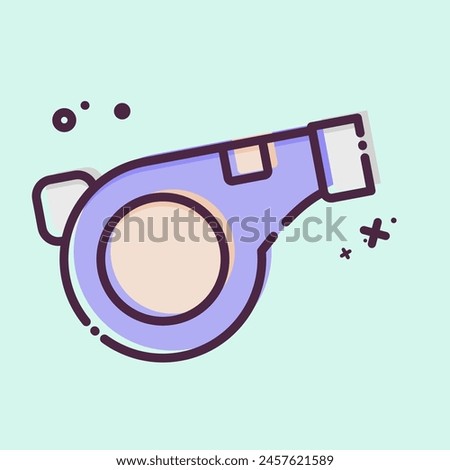 Icon Whistle. related to Security symbol. MBE style. simple design illustration