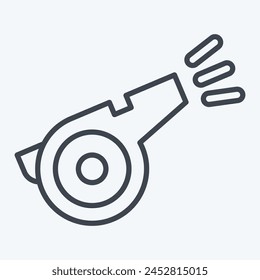 Icon Whistle. related to Tennis Sports symbol. line style. simple design illustration