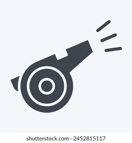 Icon Whistle. related to Tennis Sports symbol. glyph style. simple design illustration