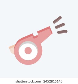 Icon Whistle. related to Tennis Sports symbol. flat style. simple design illustration