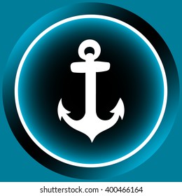 Icon white anchor