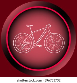 Icon with white bicycle