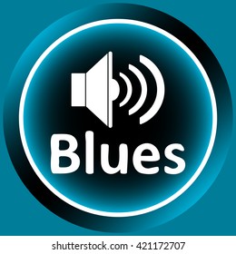 Icon white blues loudspeaker