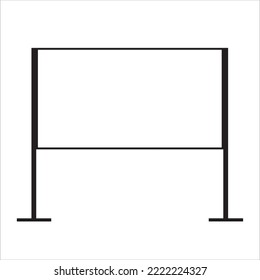 Icon white board line illustrator white black and white