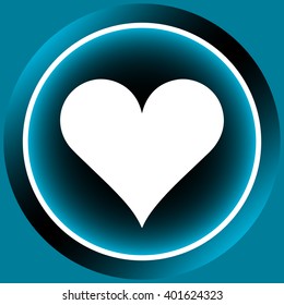 Icon with white heart