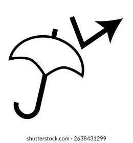 Icon of a white parasol for summer
