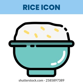 Icon of white rice illustration
