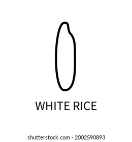 Icon Of The White Rice Line In A Simple Style. Vector sign in a simple style isolated on a white background. Original size 64x64 pixels.