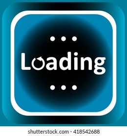 Icon white square loading