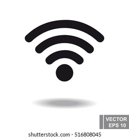 Icon Wi fi. Black isolated on a white background. Communication.