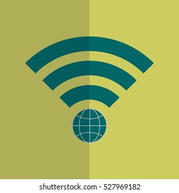 icon Wi Fi, flat style for web and mobile applications.