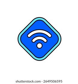 Icono de un Botón wifi, aislado contra un fondo limpio.
