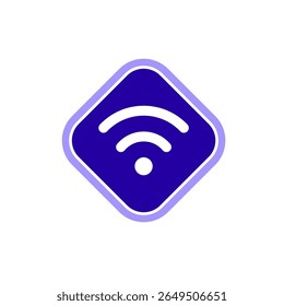 Icon a wifi button, isolated against a clean background.
