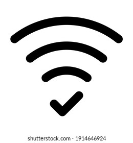 icon wifi connected using line style